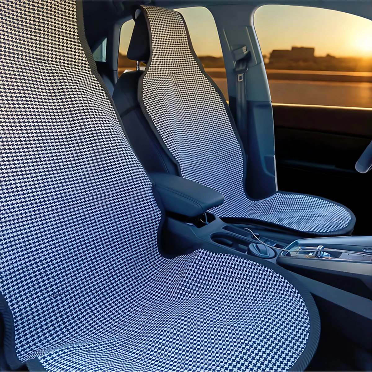 Peugeot 5008 Uyumlu Siyah Kilim Tipi Terletmez Koltuk Kılıfı 2+1 Ultra Konfor Seti