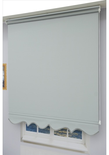 Kalın Keten Stor Zebra Güneşlik Perde Etekli Alüminyum Kasa & Boru, Ithal Kumaş Gri