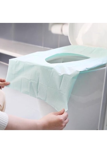 Pembe 10 Adet Klozet Kapağı Yıkanabilir Biyobozunur Lazımlık Eğitimi Kamu Tuvalet Kağıt Tuvalet Astarı