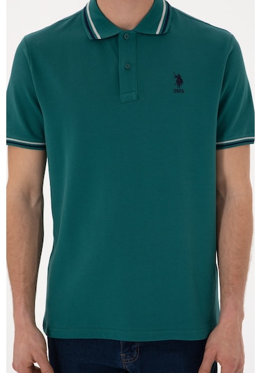 U.s. Polo Assn. Erkek Koyu Yeşil Tişört Basic 50306011-vr101 Dark Eden