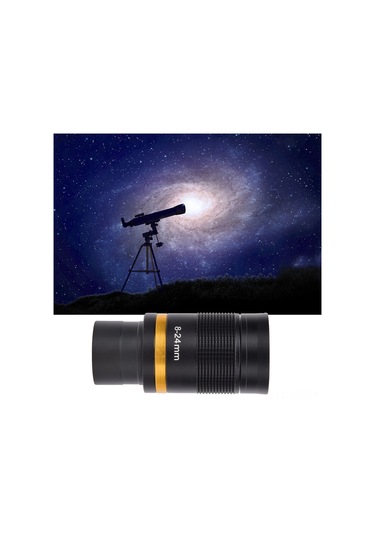 Wezone Tam Metal Güneş Gözlüğü, 8-24mm Sürekli Yakınlaştırma, Yeşil Filmi, 1.25 İnç Astronomi Arayüzü, Ay Ve Gezegen Gözlemi İçin Uygun