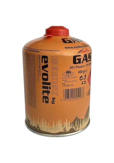 Evolite Butane Propane Vidalı 450 Gr. Ocak Kartuşu - 4 Adet Sarı