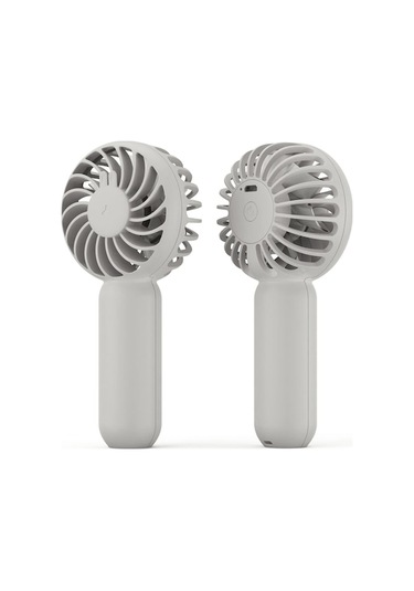 Fortunelane Mini Sessiz 3 Hızlı Taşınabilir Usb Şarjlı Fan - Gri Beyaz, Ofis, Seyahat, Kamp İçin
