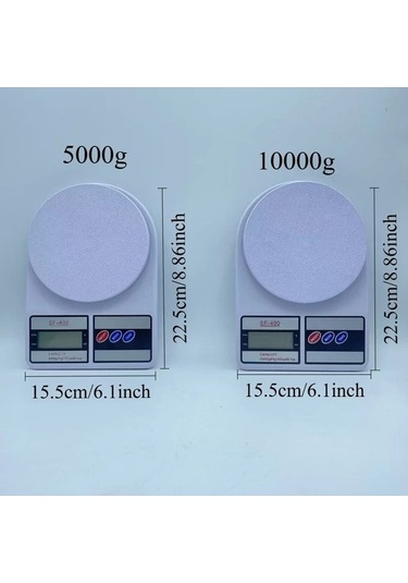 Fastbuy 10 Kg Beyaz Pilsiz Hassas Mutfak Tartısı Lcd Ekran, Bakım Ve Pişirme İçin Pratik Kullanım Beyaz