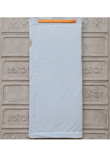 Bebitof Puanlı Kadife Bebek Battaniyesi - 95 X 85 Cm Mavi
