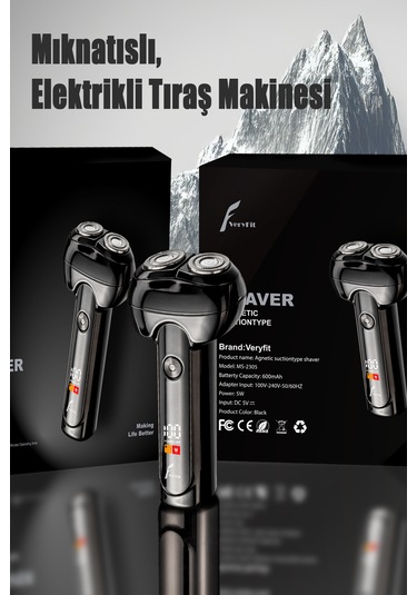 Elektrikli Tıraş Makinesi Taşınabilir Mini Led Dijital Ekran Akıl