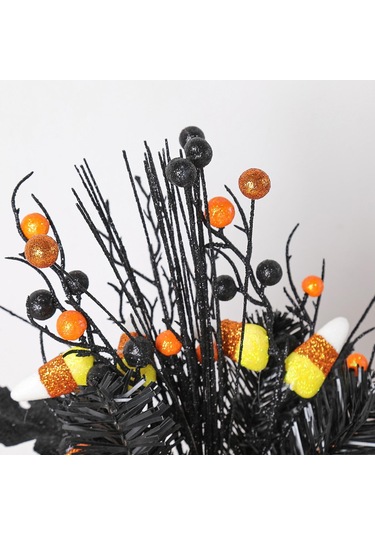 Homyl Cadılar Bayramı Heykelciği Balkabağı Saksı Heykeli 28cmx25cmx38cm