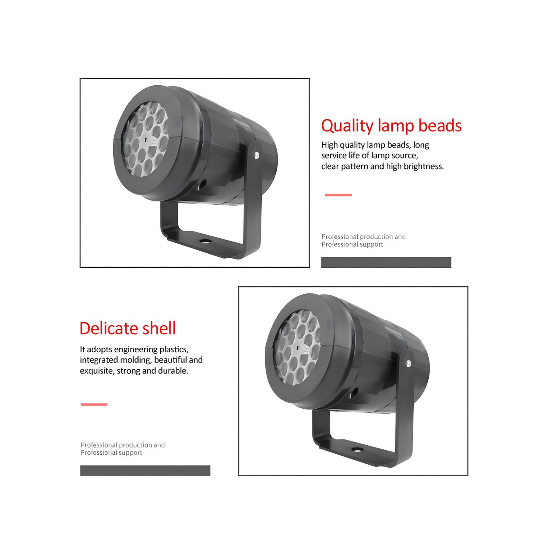 Hombey Led Noel Projeksiyon Lambası 16 Desenli 360 Döner Ev Bahçe Dekorasyon Işığı Avrupa Şarjı