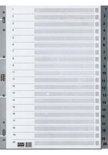 Kraf Separatör 1020 1-20 Rakam