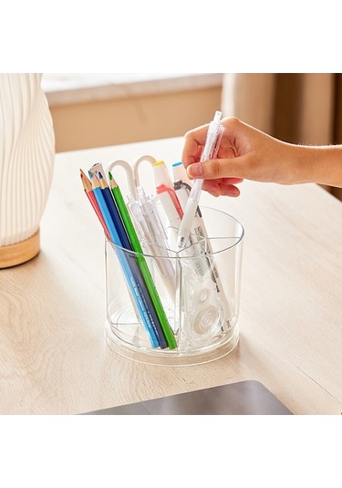Pazly Kalemler Ve Silgiler İçin 5 Bölmeli Masa Organizatörü - Çok Renkli Ve Şık Çok Renkli