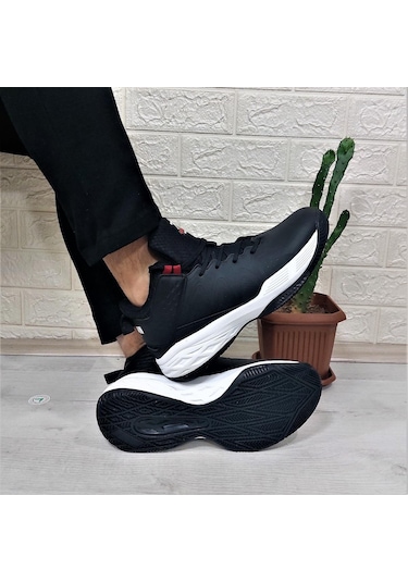Jump 28652 Siyah-beyaz Boğazlı Basket Spor Ayakkabı Siyah - Beyaz