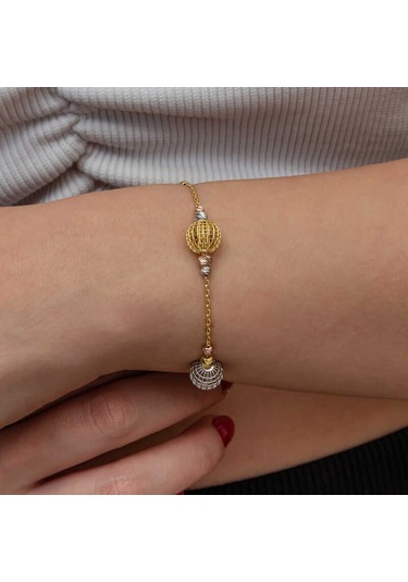 Gümüş Renkli Toplu Dorika Kadın Bileklik Gümüş