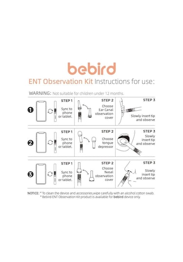 Bebırd Ent Accessory Observatıon 3ın1 Kulak/burun/ağız Başlığı