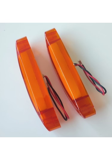2 Adet Kalın Neon Led Lamba Turuncu 12-24 Volt