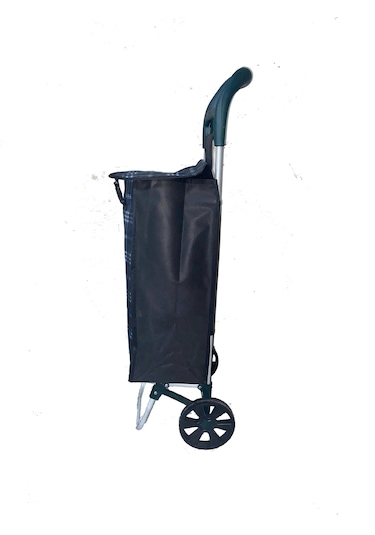 Tekerlekli Pazar Arabası Ve Çantası, Pazar Sepeti - Lacivert