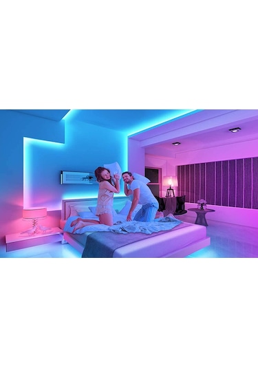 EvimLed Bluetooth Özellikli Sese ve Müziğe Duyarlı RGB  İç Mekan Şerit Led 10 M