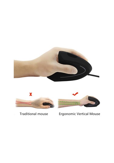 Cm0093 Kablolu Sürüm 2.4ghz Sol El İçin Üç Düğmeli Dikey Fare, Çözünürlük: 1000dpı / 1200dpı / 1600dpı, Kablo Uzunluğu º1.7m Siyah Diğer