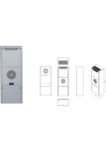 Msc 2002VINPW1 1950 W Dikey Indoor Endüstriyel Pano Klima