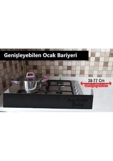 Agubu Genişleyebilen Ocak Bariyeri - Siyah Çok Renkli