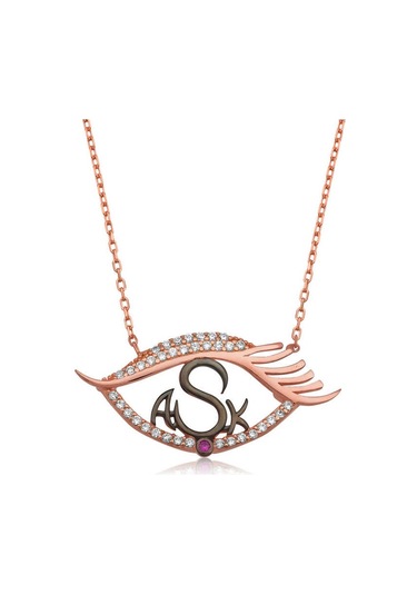 925 Ayar Gümüş Gözümde Aşk Kadın Gümüş Kolye