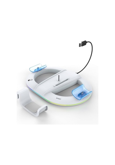 İpega Ps5 Slim Disk/ps5 Slim Dijital Rgb Dikey Stand Kulaklık Tutucu Joystick Şarj Cihazı