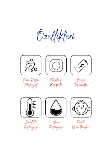 Mini Sıcaklık Nem Ölçer Lcd Ekranlı Oda Termometre Duvara Takılabilen Masaüstü Isı Göstergesi