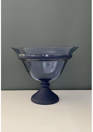 Decorıum Ayaklı Kase Yarı Mat Kobalt 24x30 Cm