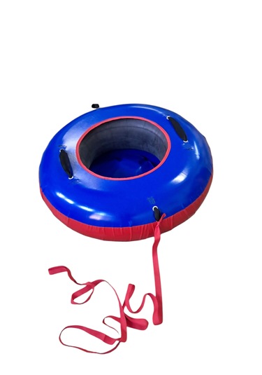 Şişme Kar Kızağı Kalın 100cm Çapında. Araba Arkasında Çekilebilir Mavi