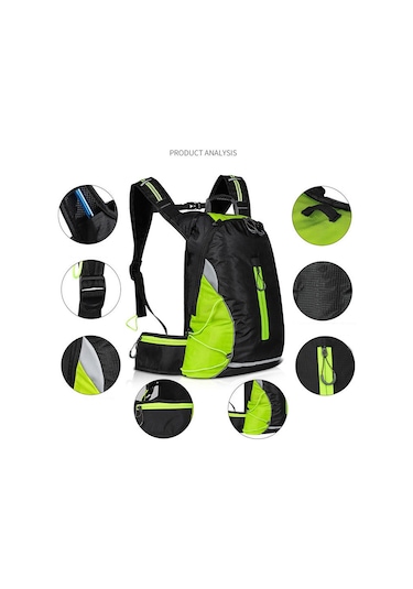 YS-040A 16L Bisiklet Outdoor Tırmanma Yürüyüş Spor Çantası Siyah