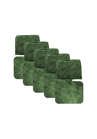 Knsz Minder Seti 5 Li Zng&mğr&uslu Haki Siyah Kumaş Tel Bar Sandalyesi Oturma Ve Sırt Minderi Set Siyah