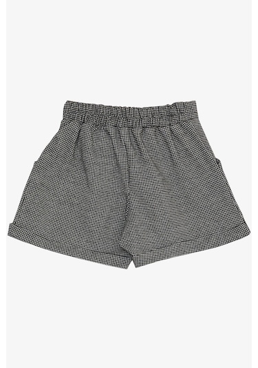 Breeze Kız Çocuk Şort Kazayağı Desenli Fiyonklu 1.5-5 Yaş, Siyah-siyah Siyah