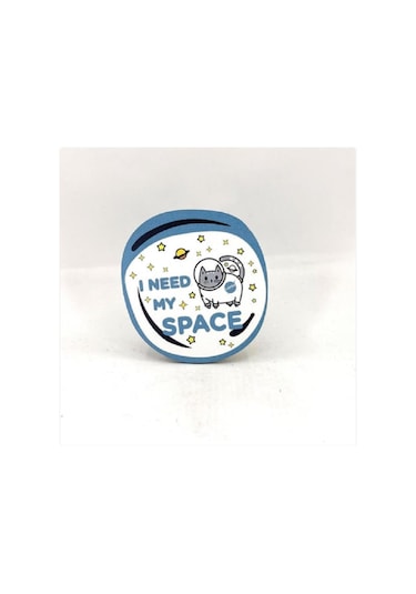 I Need My Space Baskılı Ahşap Bardak Altlığı