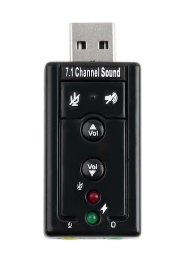 7.1 USB Ses Kartı 3.5 mm. Mikrofon Kulaklık Harici Sound Card