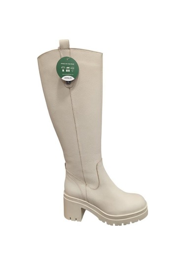 Venüs 2351307k Kalın Platform Topuk Deri Günlük Kadın Çizme Bej