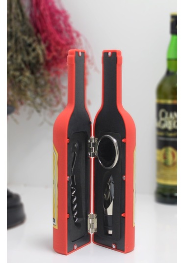 River World Kırmızı Renkte Küçük Boy Şarap Açacağı Tirbüşon Renkli