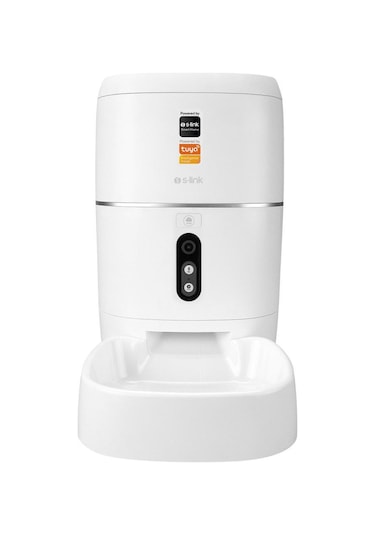 S-link Sl-23 Otomatik Yem Kabı 3mp Kamerali Iki Yönlü Ses 6l Wifi Tuya Destekli Akıllı Kedi Köpek Besleyici