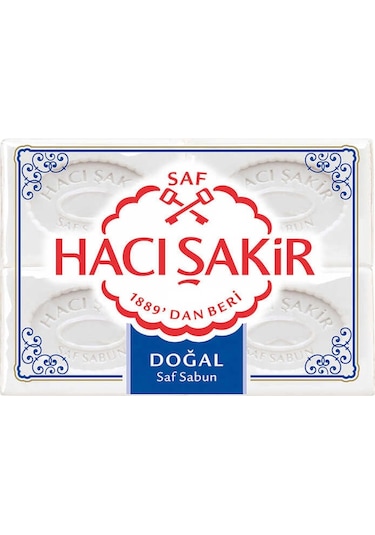Hacı Şakir Doğal Saf Geleneksel Beyaz Sabun 4 x 150 G