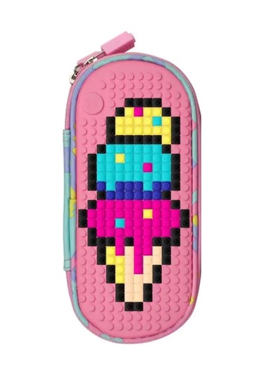 Upixel Okul Kalemi İçin Pikselli Pembe Kalem Kutusu 171422586 Kraliyet Pembesi