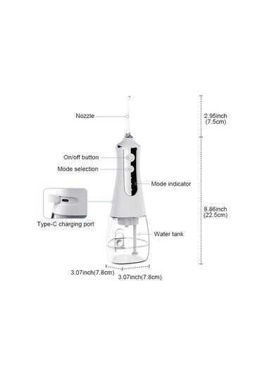 Willowhaven Pembe Kablosuz Taşınabilir Su Diş İpi Quartz Diş Çubuğu Şarjlı Ağız Bakım Cihazı