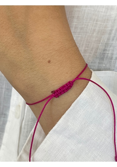 14 Ayar Altın Çift Dorika Detalı Doğal Yakut Taşlı Minimal Tasarım Altın Bileklik Altın