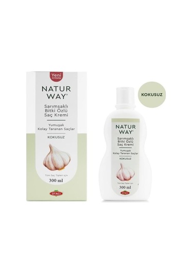 Natur Way Kokusuz Saç Kremi 300 Ml Sarımsak Ve Bitki Özlü, Saç Onarıcı Ve Güçlendirici, Günlük Kullanım İçin