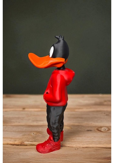 26 Cm 3d Baskı Daffy Duck Figürü, Looney Tunes Figür, Çizgi Film Figürü