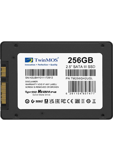 Twinmos TM256GH2UGL 2.5" 256 GB 580/550 MB/S TLC 3D NAND SATA 3 SSD
