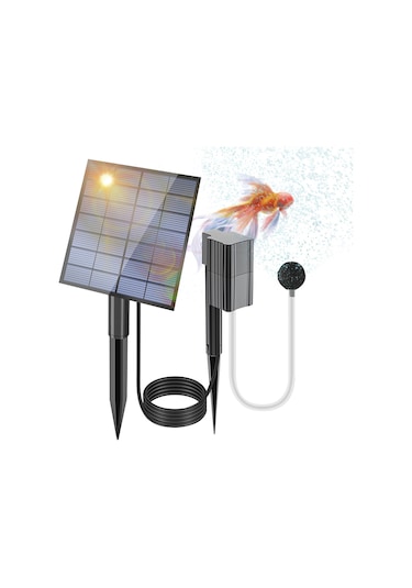 Neevoyu Güneş Enerjili Akvaryum/havuz Zırhlayıcı - 2.5w/7v, 0.6l/dk, Toprak Çivi Ve Baloncuk Taşı İle, Dış Mekan Bahçe Su Bitkileri İçin - Pil Yok