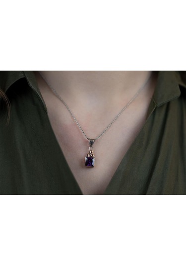 Ametisttaşlı Gümüş Otantik Set Gümüş