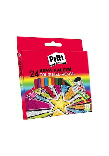 Pritt Kuru Boya Kalemi 24 Renk Karton Kutu