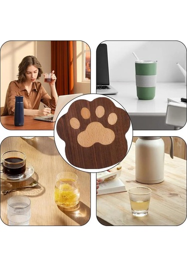 Kedi Pawcoaster Emici Hayvan Kedi Pawcup Matları Kahverengi