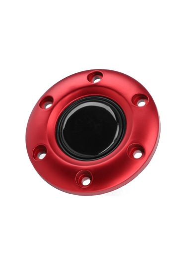 Lemestar 6 Delikli Universal Direksiyon Merkezi Kapağı - Abs Malzeme, Sinyal Tuşu Ve Montaj Aleti İle, Özel Araç İç Dizaynı İçin Uyumlu, Kırmızı Kırmızı