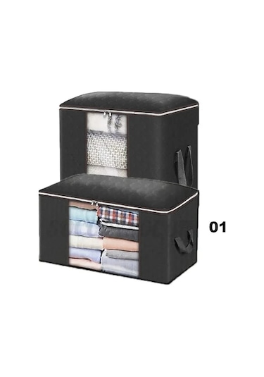 Gateesat Yatak Altı Giysi Saklama Çantası Navy Blue Sağlam Kumaş Ve Dayanıklı Fermuar Lacivert