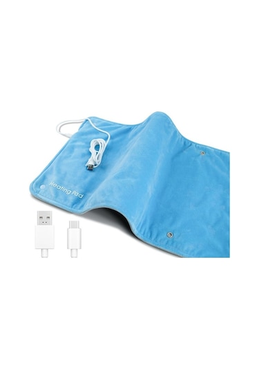 Agoodshop Isıtma Minderi Battaniye Ofis Koltukları Tip C Kablolu Ped Isıtıcı Hızlı Isıtma Elektrikli Sı